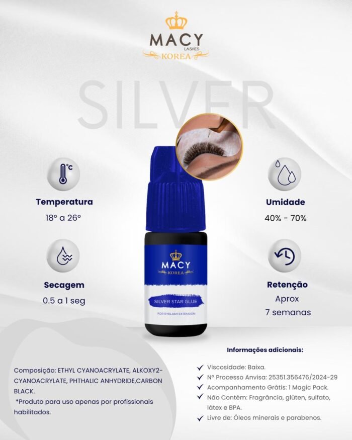 COLA ADESIVO MACY SILVER STAR 3ml - Imagem 2