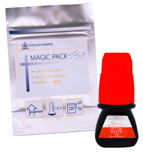 Cola Elite Hs 10 Premium Black Glue 3ml Para Extensão De Cílios E Alongamento Cilios